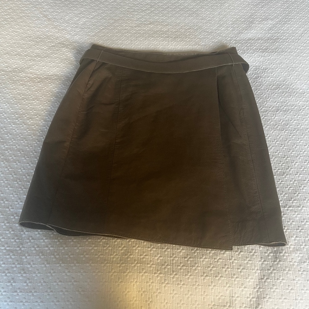 Valette Leather skirt with matching belt